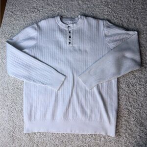 Men's Small White Dazy Sweater Shirt
